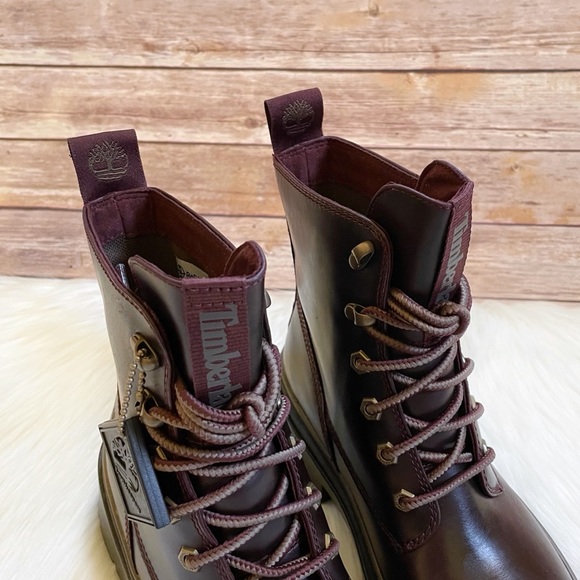 Timberland Malynn EK+ Burgundy Waterproof Leather Boots - Picture 5 of 8